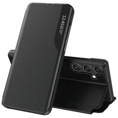 Til Samsung Galaxy A36 5G Taske Ståfunktion Fuldt Dækkende Beskyttelse Læder Telefonbeskyttelse - Sort
