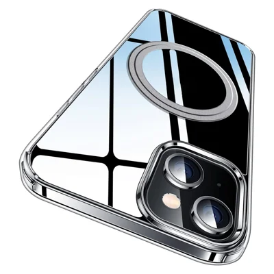 Voor iPhone 13 Hoesje Compatibel met MagSafe TPU+PC Transparante Achterkant