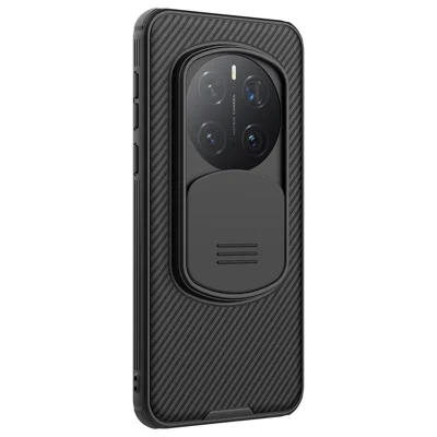 NILLKIN Seria Camshield Pro dla Honor Magic7 Pro 5G, obudowa PC+TPU z przesuwanym klapkiem na aparat, pokrowiec na telefon - Czarny