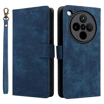 For Oppo Find X8 5G Wallet Case RFID Blocking PU Leather Cover Stand View - Blue