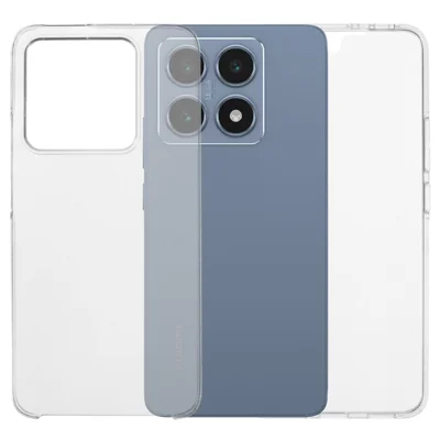 For Xiaomi 14T Case TPU Frame Clear Acrylic Back Phone Cover with PET Film