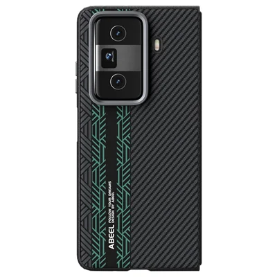 ABEEL For Honor Magic Vs3 5G Case PC + TPU + Aluminum Alloy + PU Leather Slim Phone Back Cover Magnetic Case - Texture 2