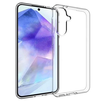 För Samsung Galaxy A56 5G genomskinlig mobilskal vattenmärkesresistent TPU bakplatta