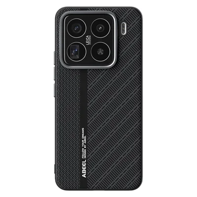 ABEEL For Xiaomi 15 Pro Magnetic Case PC + TPU + Aluminum Alloy + PU Leather Slim Phone Back Cover - Texture 1