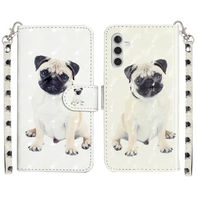 For Samsung Galaxy A16 4G / 5G Case 3D Pattern Printed Phone Leather Phone Cover - Dog