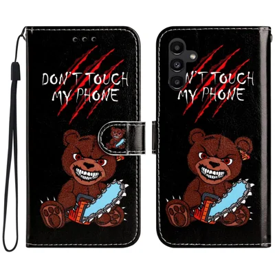 Til Samsung Galaxy A17 5G / A17 4G / A26 5G Wallet Case med Printet Mønsterdesign Læder Telefonbeskyttelse - Rør Ikke Ved Min Telefon