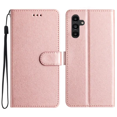 For Samsung Galaxy A18 4G / A18 5G / A17 4G / A17 5G / A26 5G Wallet Case Leather Folio Phone Cover Magnetic Clasp - Rose Gold