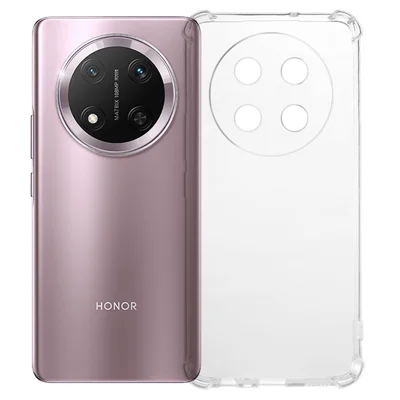 KALEBOL For Honor Magic7 Lite 5G / X9c 5G / X60 Pro 5G Clear Phone Case 1.5mm TPU Shockproof Phone Cover - Transparent
