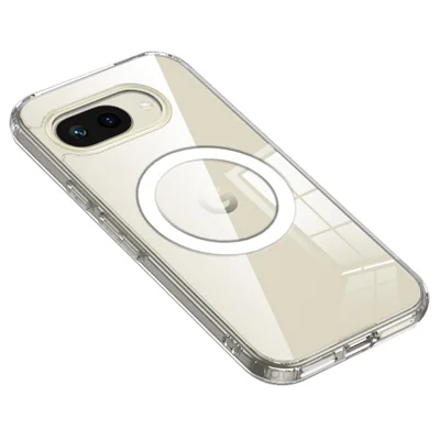 Bulk Purchasing For Google Pixel 9a Magnetic Case Shockproof PC + TPU Phone Cover - Transparent