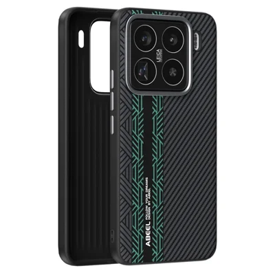 ABEEL For Xiaomi 15 Magnetic Case PC + TPU + Aluminum Alloy + PU Leather Slim Phone Back Cover - Texture 2