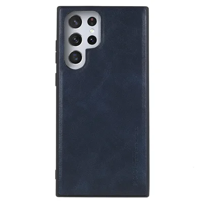 X-LEVEL Bojue-3 Serie voor Samsung Galaxy S25 Ultra hoesje Lederen gecoate PC+TPU telefoon achterkant - Blauw