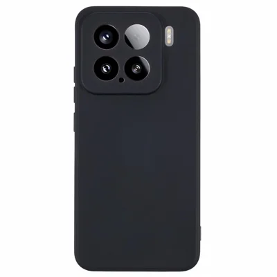 For Xiaomi 15 Case TPU Back Soft Anti-Scratch Fiber Lining Phone Cover - Black