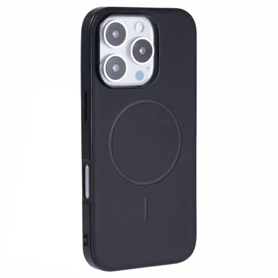 X-LEVEL For iPhone 16 Pro Max Case Compatible with MagSafe PC+TPU+PU Phone Back Cover - Black