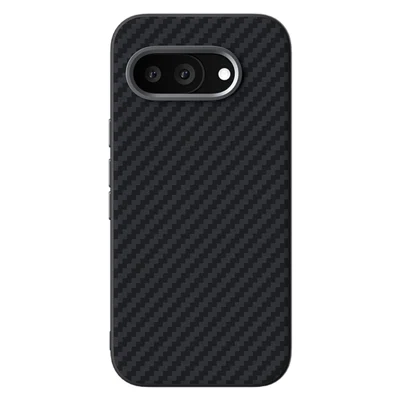 ABEEL For Google Pixel 9a Magnetic Case Wide Carbon Fiber Texture Back Cover - Black