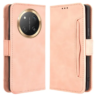 Lederen hoes voor Honor X9c 5G / Magic7 Lite 5G / X60 Pro 5G telefoonportemonnee met meerdere kaartsleuven - Roze