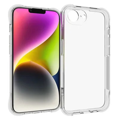 Przezroczysta obudowa TPU na iPhone'a 16e, antypoślizgowa nakładka na telefon komórkowy