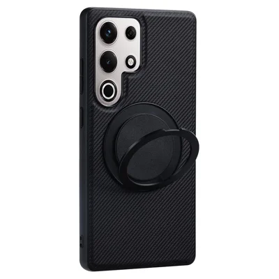 VILI TCY Series for Samsung Galaxy S23 Ultra Magnetic Phone Case Ring Kickstand PC TPU Back Cover