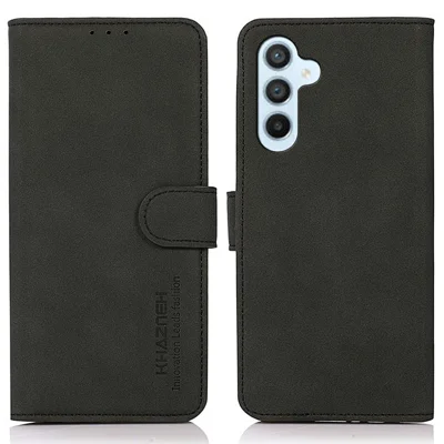 KHAZNEH For Samsung Galaxy A26 5G Stand Case PU Leather Wallet Phone Cover - Black