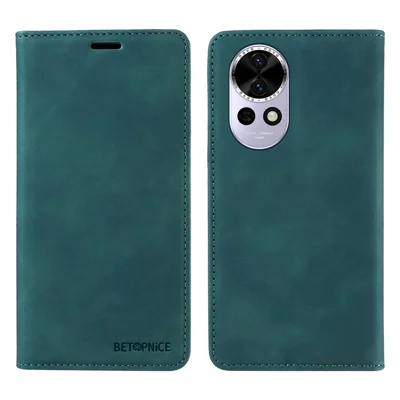 BETOPNICE 003 For Huawei nova 13 5G / nova 12 5G Wallet Case Leather Phone Cover with Stand - Green