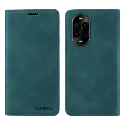 BETOPNICE 003 لجهاز Huawei nova 14 Pro 5G / nova 13 Pro 5G غطاء جراب جلد مع محفظة وحامل - أخضر