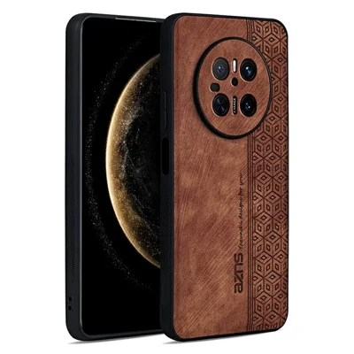 AZNS voor Huawei Mate 70 hoes Beschermende PU-leer TPU telefoonhoes - Bruin