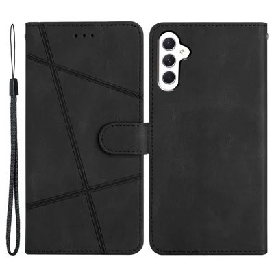 Fodral för Samsung Galaxy A26 5G Crazy Horse-structur PU-läder Wallet Ställfodral för telefon - Svart
