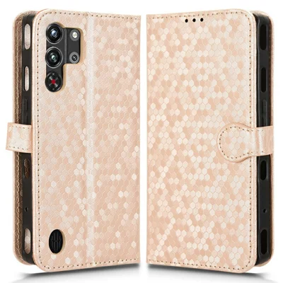 For ZTE nubia RedMagic 10 Pro+ 5G  /  10 Pro 5G Wallet Case Dot Pattern Imprint PU Leather Phone Cover - Rose Gold
