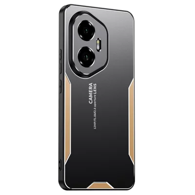 For Honor 300 Phone Case Aluminium Alloy TPU PC Back Cover - Gold
