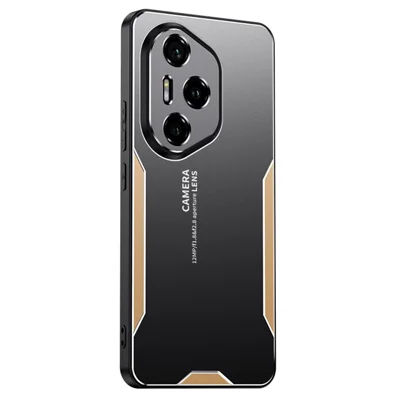 Fodral för Honor 300 Pro aluminiumlegering TPU PC bakplatta - Guld