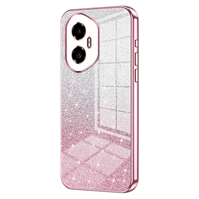 For Honor 300 Case Electroplating Gradient Glitter TPU Phone Cover - Pink