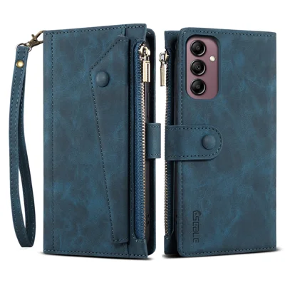 ESEBLE Star-serie til Samsung Galaxy A26 5G hylster med wallet, læder og stander - Blå