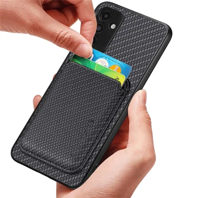 For Honor Magic7 Lite 5G / X9c 5G / X60 Pro 5G Case Magnetic Detachable Card Holder Phone Back Cover - Black