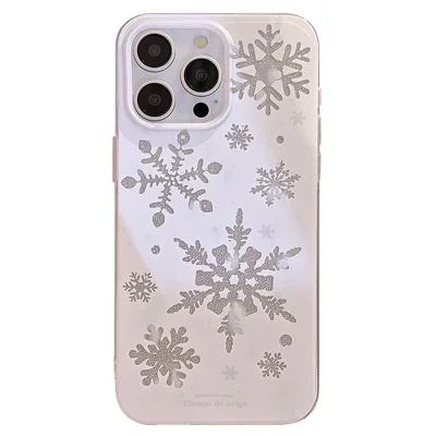 TPU Case voor iPhone 14 Pro Max met Glitter Sneeuwvlokpatroon