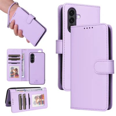 For Samsung Galaxy A36 5G Magnetic Case BETOPNICE Detachable PU Leather Phone Cover with Strap - Purple