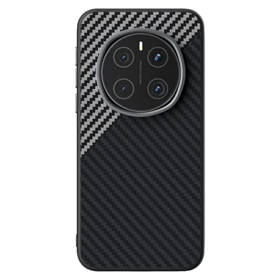 ABEEL For Honor Magic7 Pro 5G Magnetic Case Wide Carbon Fiber Texture Back Cover - Black  /  Silver