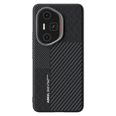 ABEEL pour Honor 300 Ultra étui magnétique PC + TPU + alliage d'aluminium + housse en cuir PU - Texture 3