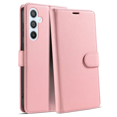 For Samsung Galaxy A16 5G  /  4G Case Magnetic RFID Blocking Leather Phone Wallet Cover - Pink