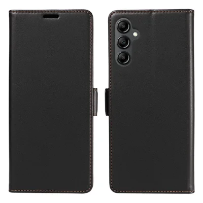 For Samsung Galaxy A16 5G  /  4G Case Side Magnetic Clasp RFID Blocking Leather Phone Wallet Cover - Black