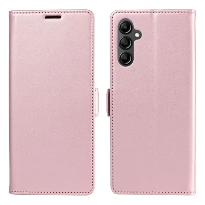 For Samsung Galaxy A15 5G  /  4G Case Side Magnetic Clasp RFID Blocking Leather Phone Wallet Cover - Pink