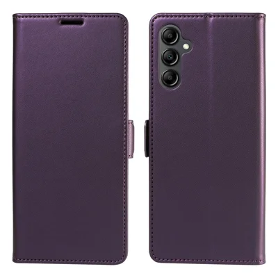 For Samsung Galaxy S24 FE Case Side Magnetic Clasp RFID Blocking Leather Phone Wallet Cover - Purple