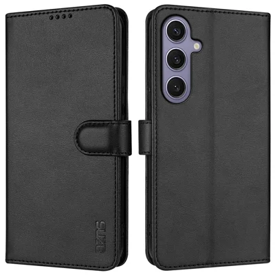 AZNS For Samsung Galaxy A26 5G Case PU Leather Wallet Phone Cover - Black