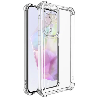 IMAK UX-4-serie til Samsung Galaxy A55 5G Case Lige ramme Fire hjørne støjsikker Clear TPU-dæksel
