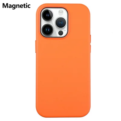 Bulk Purchasing For iPhone 14 Pro Case Compatible with MagSafe PU + PC Phone Back Cover - Orange