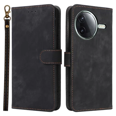 For Xiaomi Redmi K80 5G / K80 Pro 5G / Poco F7 Pro 5G / Poco F7 Ultra 5G Wallet Case RFID Blocking PU Leather Cover Stand View - Black