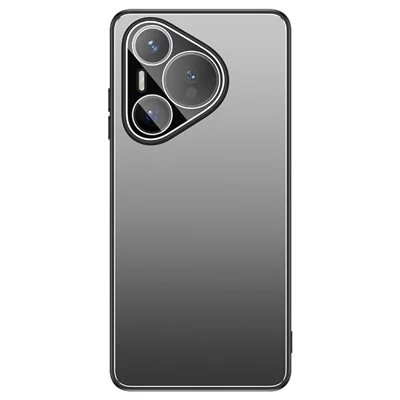 For Huawei Pura 70 Case PC + TPU Matte Back Phone Cover with Lens Film - Grey