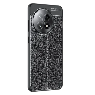 For OnePlus Ace 5 5G Case Litchi Texture TPU Flexible Phone Cover, Black