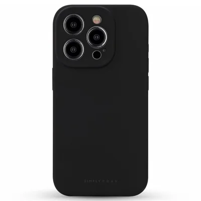 SIMPLY ROAR For iPhone 14 Pro Max Liquid Silicone Case Compatible with MagSafe Mobile Phone Cover - Black