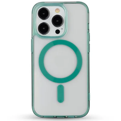 SIMPLY ROAR For iPhone 14 Pro Max Case Compatible with MagSafe Clear Phone Back Cover - Green