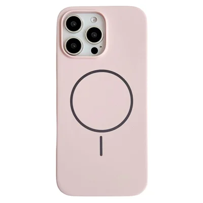 For iPhone 16 Pro Case Compatible with MagSafe Silicone Phone Back Cover - Light Pink