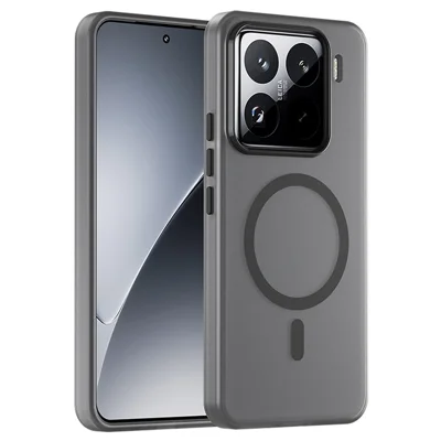 Obudowa na Xiaomi 15 Pro zgodna z MagSafe TPU + PC cienka matowa półprzezroczysta pokrywa na telefon - Czarny
